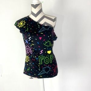80s printed top women’s medium